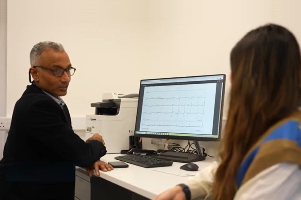 A doctor at the London Diagnostic Centre discussing results with a patient